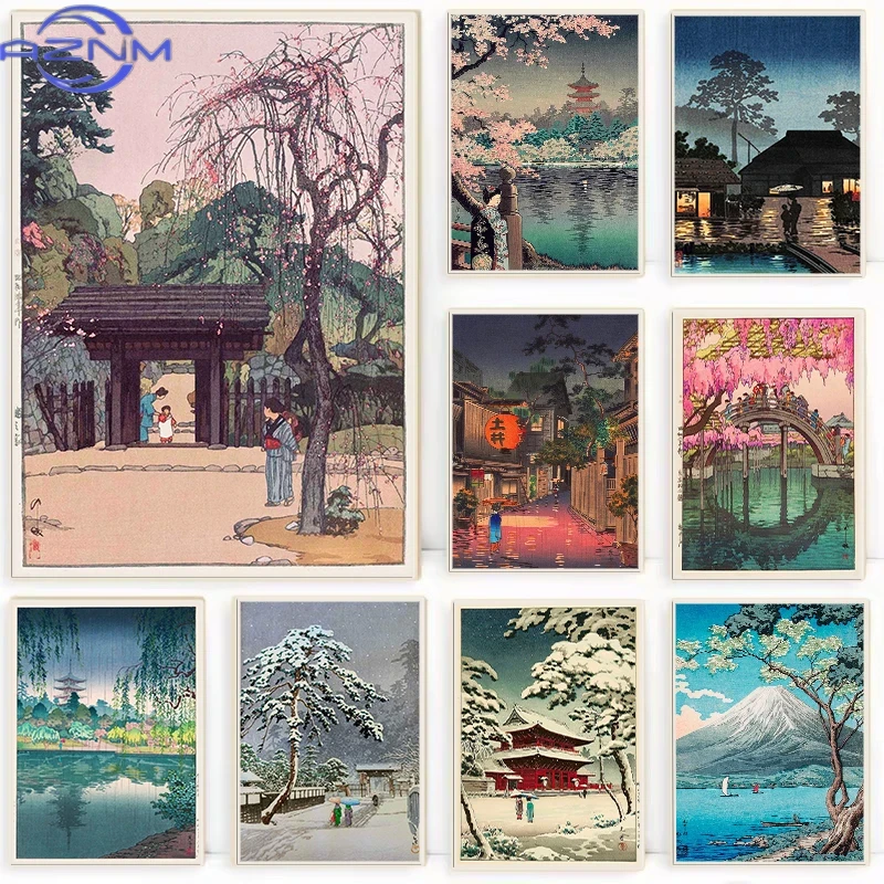 Japanese Tokyo Lifestyle - AZNM Retro Ukiyo-e Traditionelles japanisches Poster,