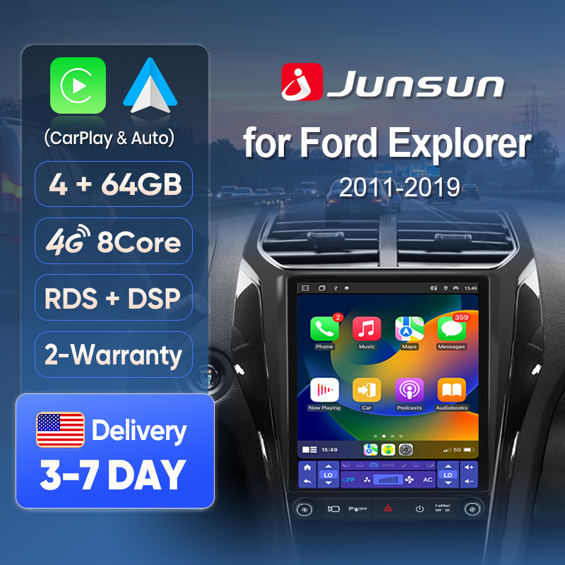 Japanese Lifestyle Products - Junsun Kabelloses CarPlay-Display für Ford Explorer